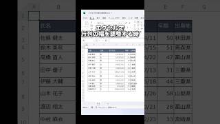 Excelで行列の幅や高さを自動調整する方法！shorts [upl. by Okubo]