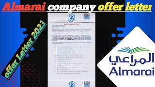 Almarai company ka offer letter  Almarai job vacancy  job offer letter format [upl. by Teiv447]