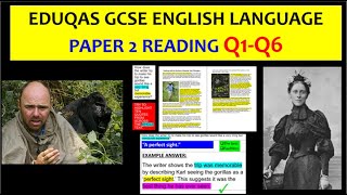 2024 EDUQAS PAPER 2 Reading exam Q1Q6 GCSE English Language [upl. by Malley]