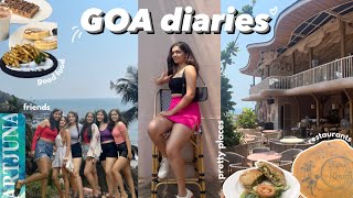 GOA travel vlog with college friends pretty cafés beaches parties  2023 [upl. by Iadam]