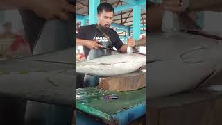 The big tuna cutting shorts fyp tunafishcutting food ajibnariman seafood fish yellowfintuna [upl. by Tyrus]