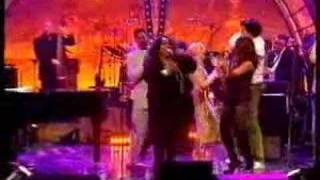 Ruby Turner Jools Holland and others  TV Clip  quotUp Above My Headquot [upl. by Adnohser]