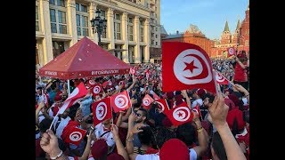 Tunisians fans Moscow World Cup 2018 الجمهور التونسي روسيا [upl. by Ahsienauq178]