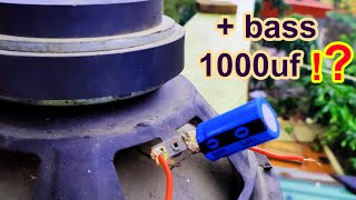 How to increase BASS using Capacitor 1000uf right test Sub [upl. by Lobell]