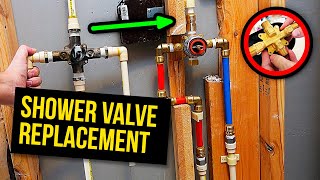 How to install Shower Valve with PEX plumbing [upl. by Saudra316]