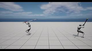 Long Staff combat animation for Unreal Engine [upl. by Atenek]