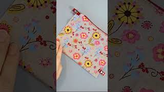 Beginner sewing Making a zipper pouch without lining shorts shortsvideo [upl. by O'Neil]