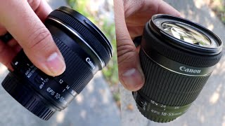 Canon 1018mm Vs 1855mm for Vlogging [upl. by Eanej798]