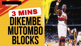 3 mins of Dikembe Mutombo blocking everything that comes his way ☝️nba [upl. by Shayna]