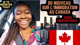 Gros changements sur limmigration au Canada  Regarde ceci [upl. by Whelan]