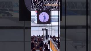 Just hanging out with the guy in the clock at the coolest airport schiphol netherlands clock [upl. by Tay]