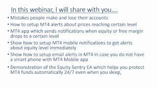 Webinar REPLAY Protect your MT4 funds from a drawdown [upl. by Blondell628]