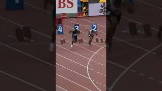 Trayvon Bromell vs Yohan Blake  100m Sprint Battle Zurich 2022 TrayvonBromell YohanBlake [upl. by Arhez816]