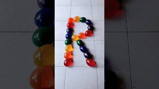 Popping quotRquot Water Color Balloons Reverse Video Asmr Satisfying [upl. by Aleinad]