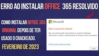 ERRO AO INSTALAR OFFICE RESOLVIDO Não é possivel instalar office erro fix instalar resolver [upl. by Knapp763]