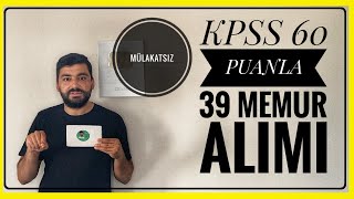 KPSS 60 PUANLA MÜLAKATSIZ 39 MEMUR ALIMI HARRAN ÜNİVERSİTESİ 39 PERSONEL ALIMI BAŞLADI MEMUR ALIMI [upl. by Amaral]