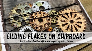 How To Use Gilding Flakes On Chipboard [upl. by Llemij]