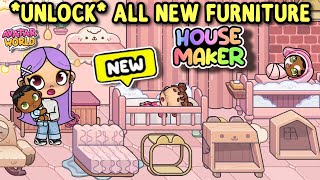 UNLOCK ALL NEW FURNITURE IN AVATAR WORLD HOUSE MAKER UPDATE 😯😍 [upl. by Htaek41]