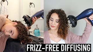 How to Diffuse Curly Hair without Frizz for Beginners [upl. by Gerkman]