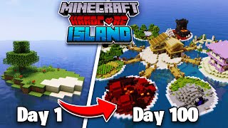 I Survived 100 Days on a DESERTED ISLAND in Minecraft [upl. by Jacqui634]