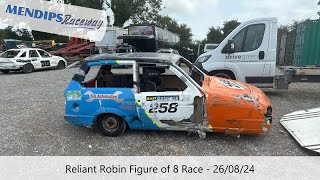 Mendips Raceway 260824  Reliant Robin Figure of 8 Race [upl. by Okorih]