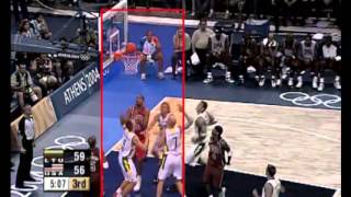 FIBA guidelines on goaltending after the ball touches the ring [upl. by Isdnyl]