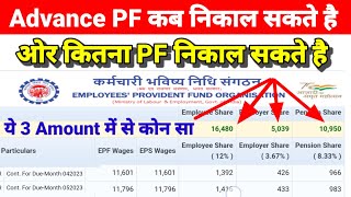 Advance PF कब और कितना पैसा निकाल सकते है PF kitna nikal sakte hai How to withdrawal advance PF [upl. by Neetsirk]