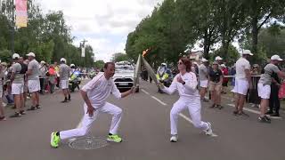 Relais de la Flamme olympique  Étape 50  Eure  Jeux Olympiques de Paris 2024 [upl. by Hsiekal317]