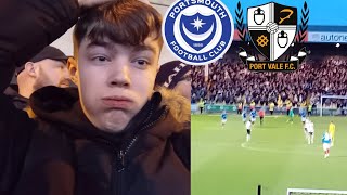 Port Vale 01 Portsmouth Shocking officiating and Pitch invader runs on Match Vlog [upl. by Lowney]