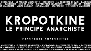 KROPOTKINE  LE PRINCIPE ANARCHISTE [upl. by Ahsytal]