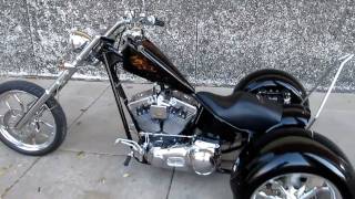 Chopper trike PCW Loud Exhaust custom paint Street Angel [upl. by Emery174]