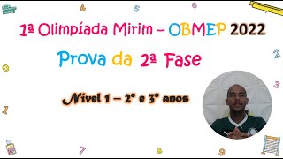 Correção 1ª OBMEP MIRIM 2022  2ª Fase  Nível 1 [upl. by Charin654]