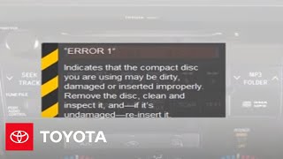 2007  2009 Tundra HowTo Error Messages JBL 6disc CD Changer  Toyota [upl. by Priestley]