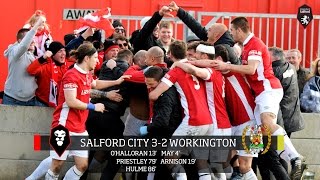 Salford City 32 Workington AFC  Northern Premier League playoff final [upl. by Attehcram]