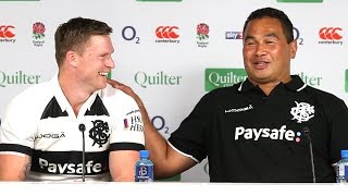 England v Barbarians  Pat Lam amp Chris Ashton Post Match Press Conference [upl. by Akienat]