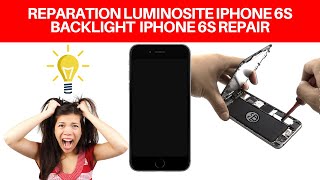 🇫🇷 rétroéclairage iPhone 6s écran noir après changement écran  MICROSOUDURE [upl. by Anitirhc]