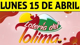 Resultados Lotería del TOLIMA Lunes 15 de Abril de 2024 PREMIO MAYOR 😱💰🚨 [upl. by Niraa577]