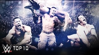 John Cenas Hardestfought Victories  WWE Top 10 [upl. by Noemis]