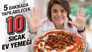 5 Dakikalık EN Güzel 10 Sıcak Ev Yemeği Tarifi  Kebap İskender Bezelye Kuru Fasulye amp Pilav [upl. by Yakcm]