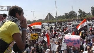 Hundreds protest against Egypts Muslim Brotherhood مظاهرات ضد الأخوان [upl. by Bendicty]