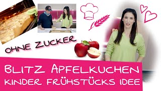 Super schnelles Apfelkuchen Rezept Einfach ohne Zucker backen  Blechkuchen Backen für Anfänger [upl. by Nytsirt379]