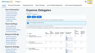 Adding a Delegate in SAP Concur [upl. by Nirac488]