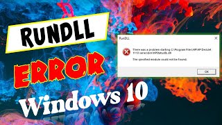 Cara Mengatasi RUNDLL error Windows 10 [upl. by Vern]