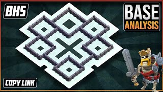 BEST BH5 TROPHY defense Base 2023 Builder Hall 5 Trophy Base Design with Copy Link – COC [upl. by Abott]