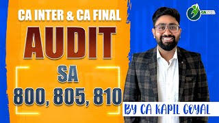 Lec 8  SA 800 Series  CA Final Audit Revision by CA Kapil Goyal CA Final Audit New Course [upl. by Velda]