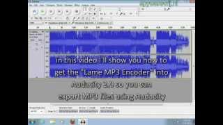 tutorial Audacity and the Lame MP3 Encoder  quick and easy [upl. by Matazzoni459]