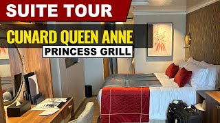 Cunard Queen Anne Princess Grill Suite Revealed [upl. by Aslehc]