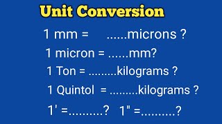 Unit Conversion mm to microns [upl. by Aisinoid851]