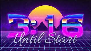 5 Minute Countdown 80s Retrowave Warp Sunrise Vintage Timer [upl. by Notyad]