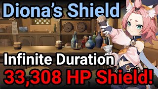 Maximizing Dionas Shield with Infinite Duration Build and Guide  Genshin Impact [upl. by Doggett]